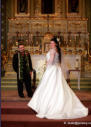 Santa Clara Mission Wedding Photography - Couple return to altar 009